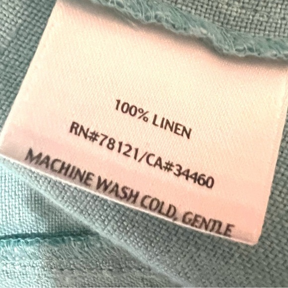 Eileen Fisher Aqua Blue Linen 3/4 Sleeve Button Front Blazer Jacket Women’s 1X - Picture 10 of 11